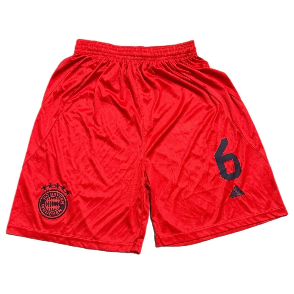 FC Bayern Munich Adidas #6 Home Soccer Red Athletic Shorts IT8513 Men’s Sz Large